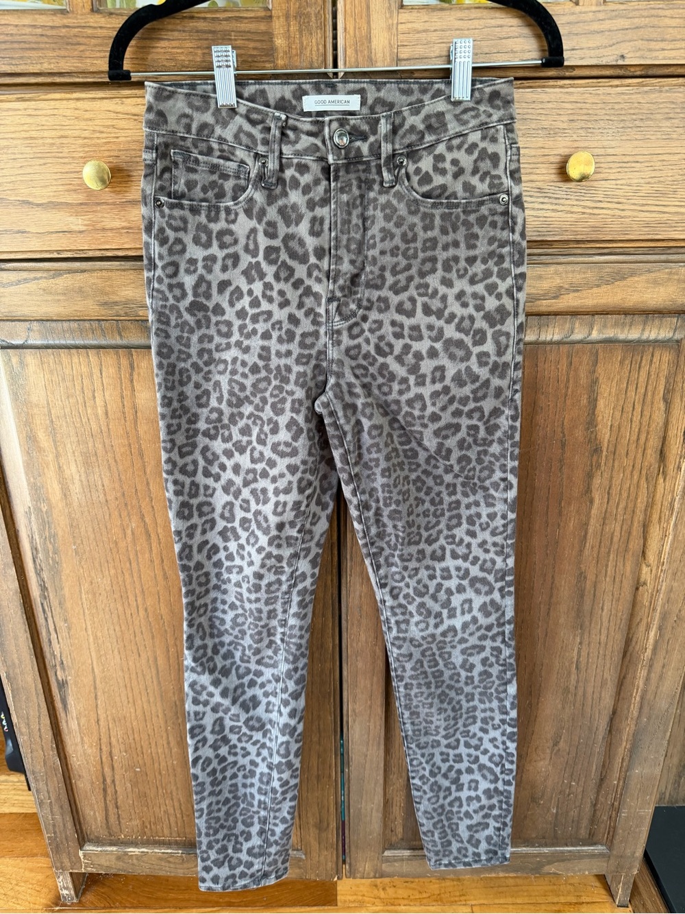 Good American Good Legs Leopard High Rise Skinny Jeans Size 4 / 27